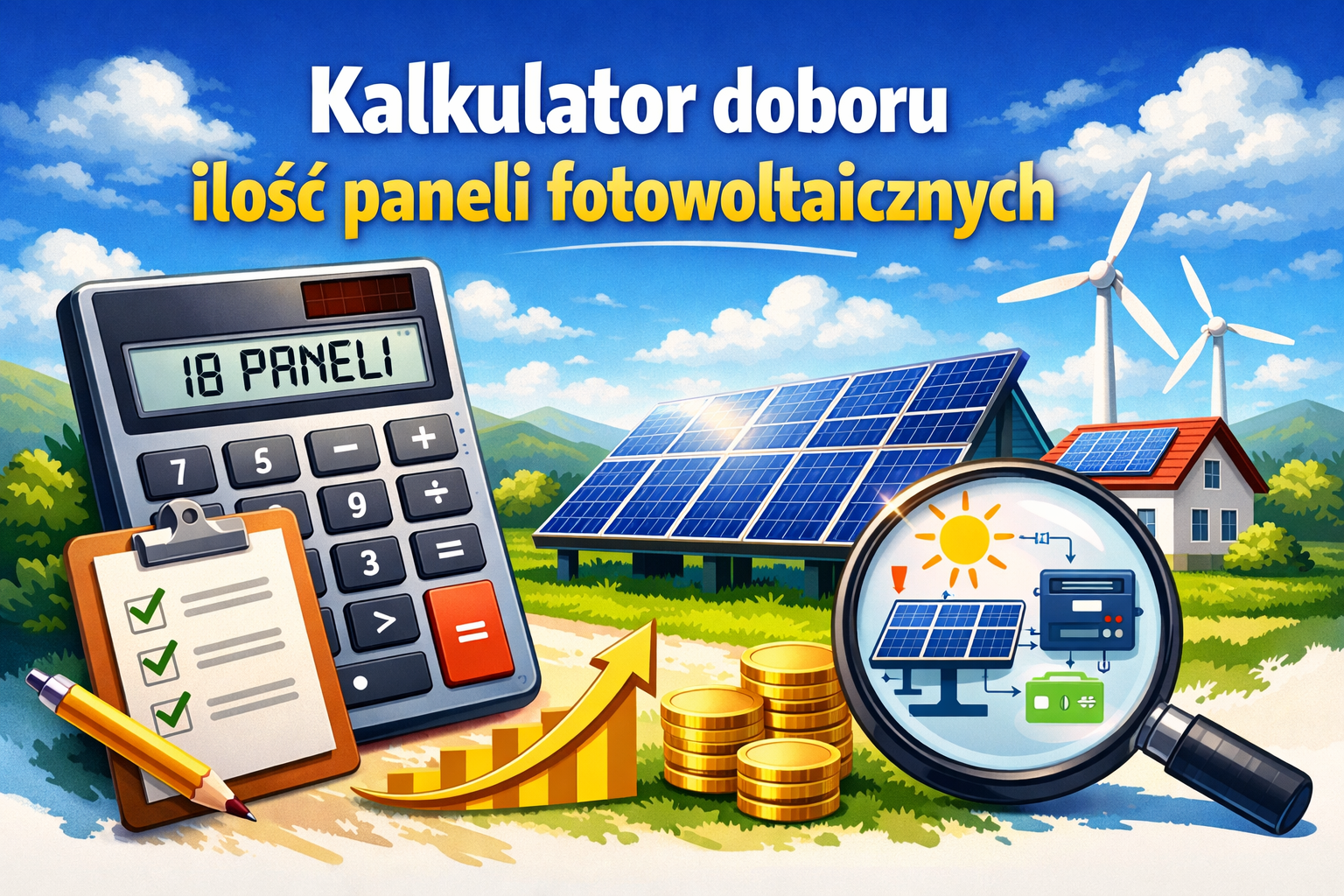 Kalkulator doboru ilość paneli fotowoltaicznych